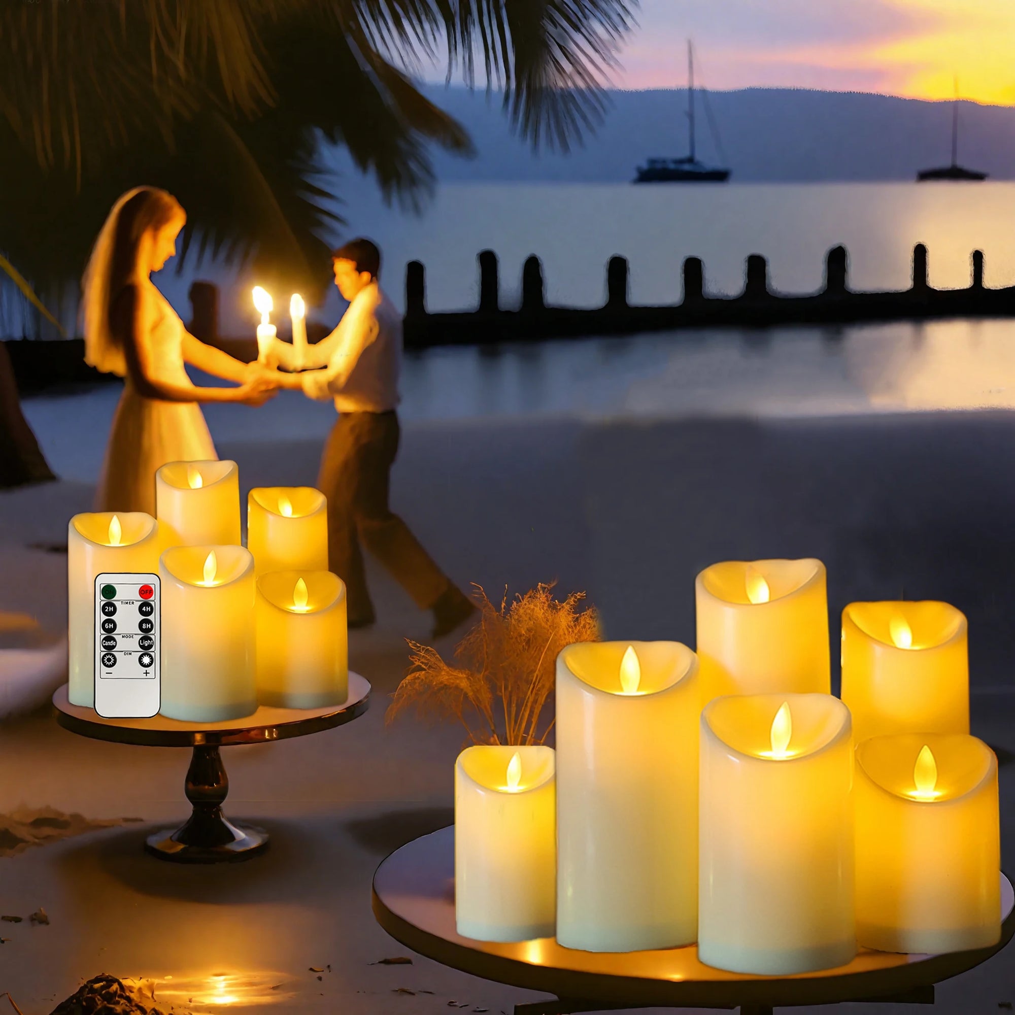 Buy LED Flameless Candles with Real Flame Effect & Remote - HOMAURA®