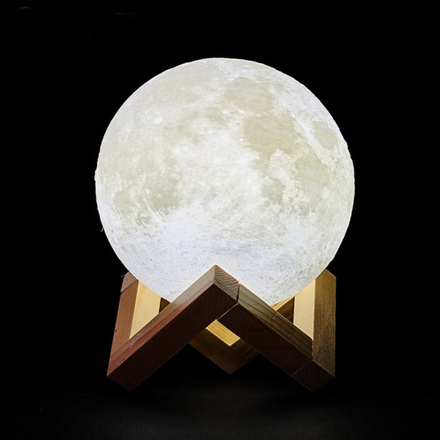 Buy Moon Lamp Night Light 3D Print Rechargeable - HOMAURA®