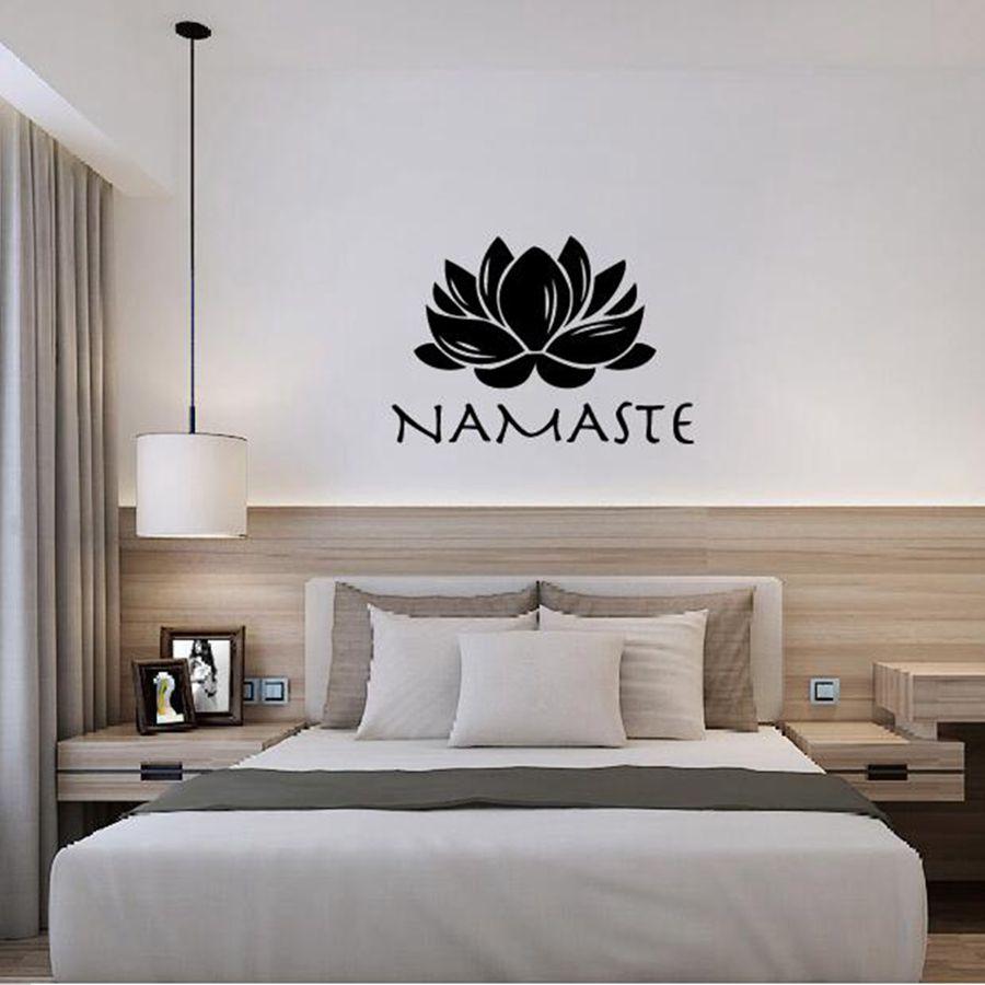 Namaste Lotus Vinyl Decal Sticker Wall Art