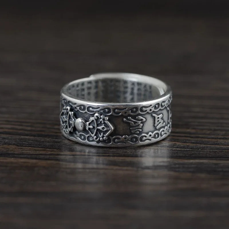 Buddha Sparkle Garnet Sterling Silver Ring | Sterling silver garnet ring,  Sterling silver rings, Silver rings