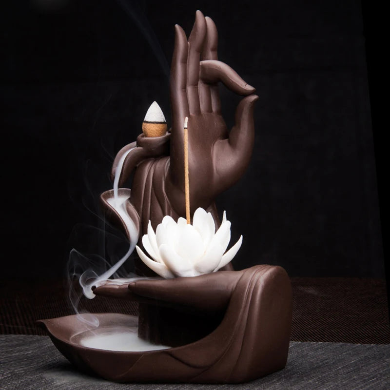 Buy Zen Incense Burner - Buddha Hand Backflow Incense Waterfall
