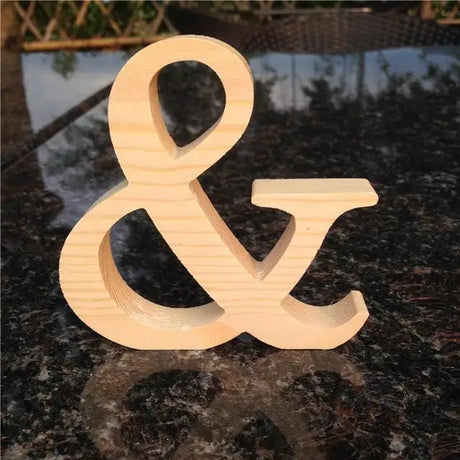 Wooden ampersand symbol in Wooden Alphabet Letters for photo frames and perfect gifts