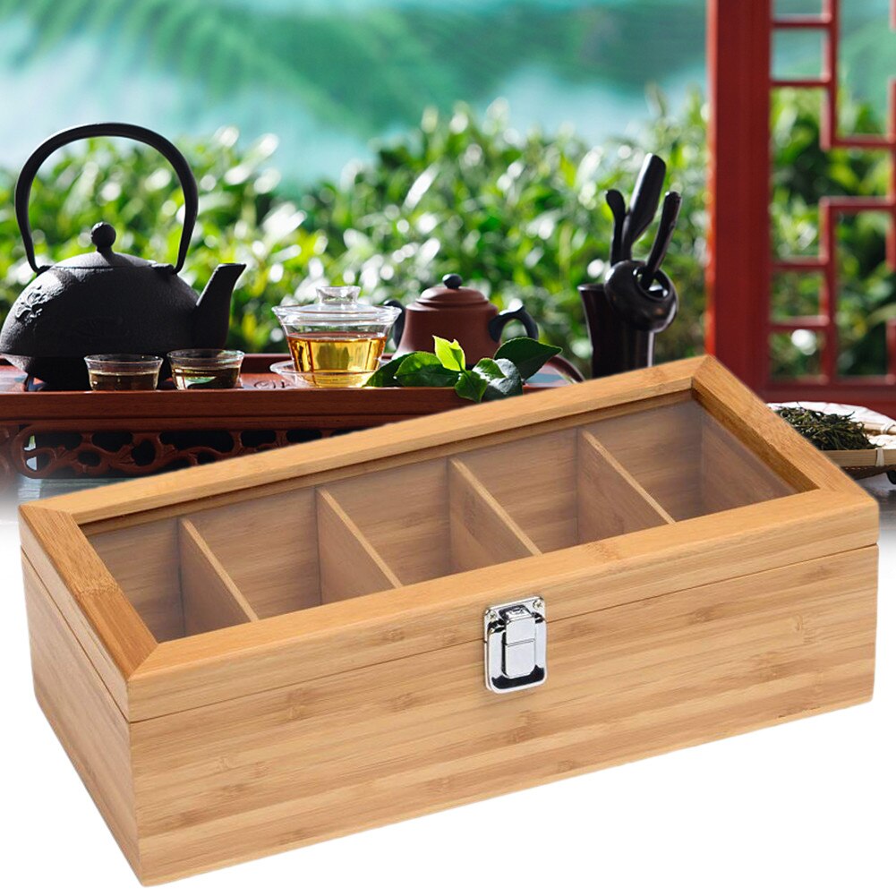 Buy Tea Chest 100% Natural Bamboo Wooden Tea Organizer Box - HOMAURA®