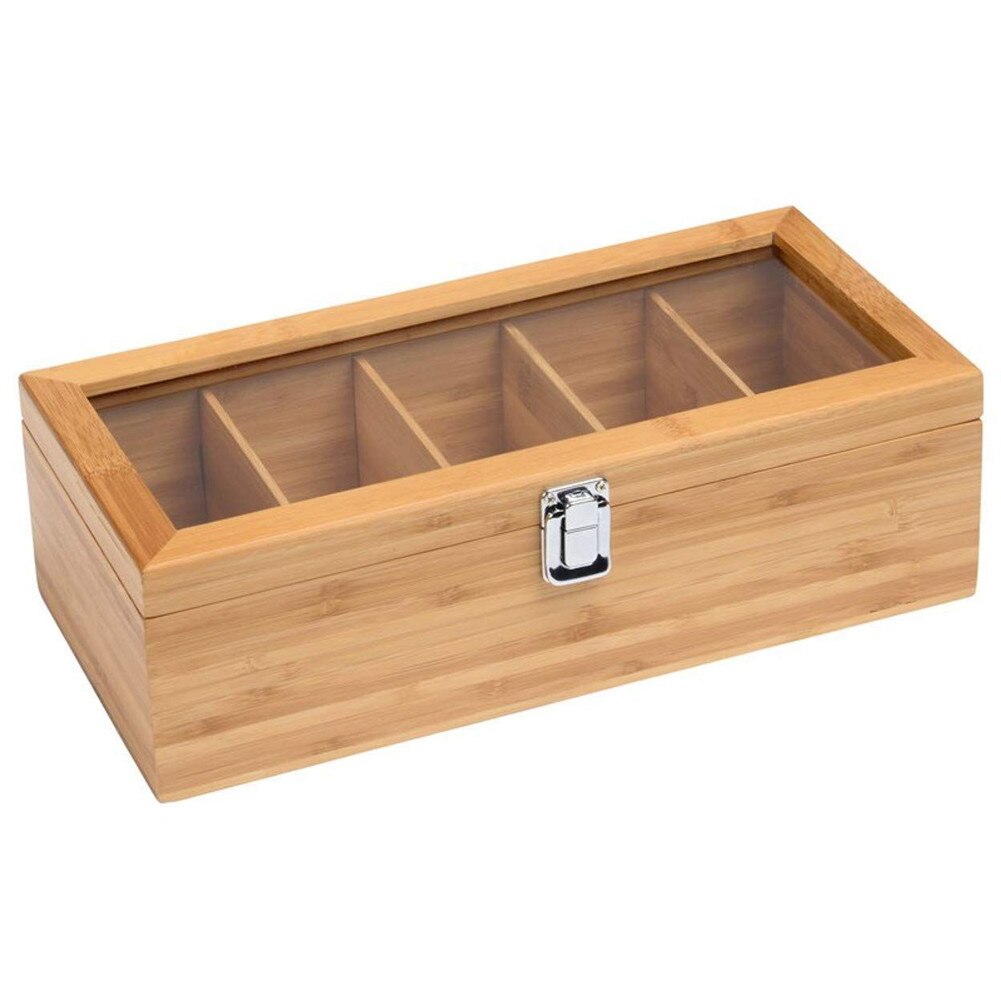 Wooden Bamboo Organizer Drawers Storage Box Holder - China Tea Box