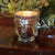 Pure Silver Lined Clear Glass Buddha