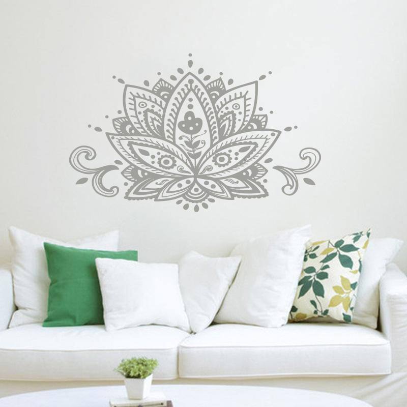 Lotus Flower Wall Art Decal Sticker Namaste Mandala