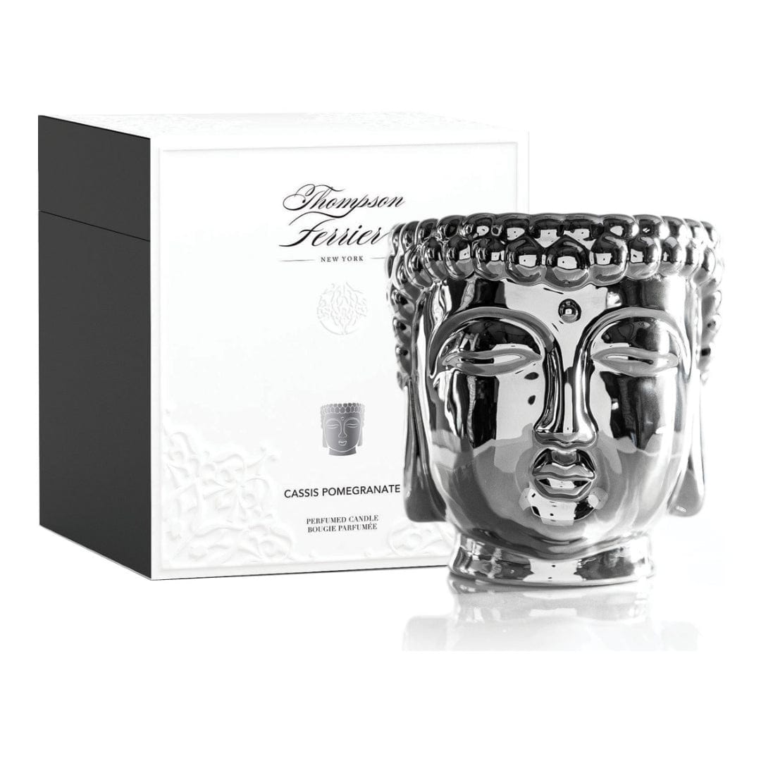 Silver Buddha Candle